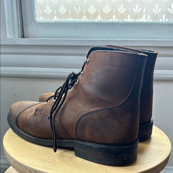 Thursday President Brown Leather Men's Boots - Picture 2 of 5